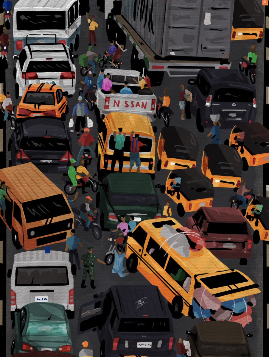 Shutabug's tweet image. The romanticization of Lagos traffic.