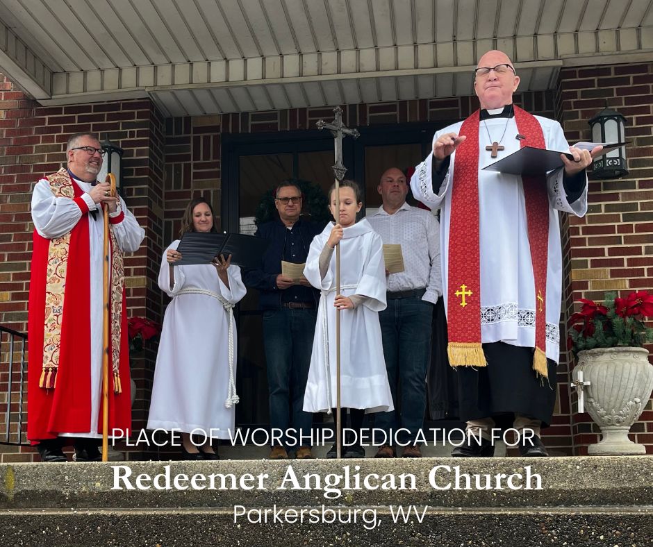 Last week Bishop Alan visited Rev. Jim Sallie's church, Redeemer Anglican Church, in Parkersburg, WV to dedicate their recently acquired building from Parkview UMC. Parkview agreed to sell to Redeemer for $25K as they wanted the building to continue as a church. Praise God!