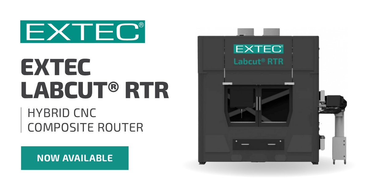 ExtecCorp's tweet image. Discover the Extec Labcut®️ RTR Hybrid CNC Composite Router. Designed for unmatched surface finish and dimensional control, the #LabcutRTR prepares highly accurate #composite specimens, including dog bones and open-hole compression samples. Learn more at shorturl.at/eNp1T