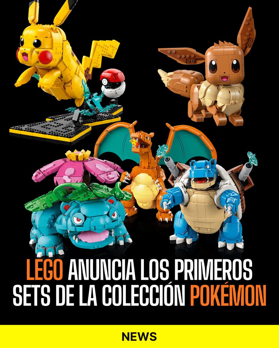 Geeky_Drop's tweet photo. LEGO celebra el Día de Pokémon y su 30.° aniversario con tres sets para adultos que incluyen a Eevee, Pikachu y los 3 Grandes: Venusaur, Charizard y Blastoise! https://t.co/WQnOuRlJdF