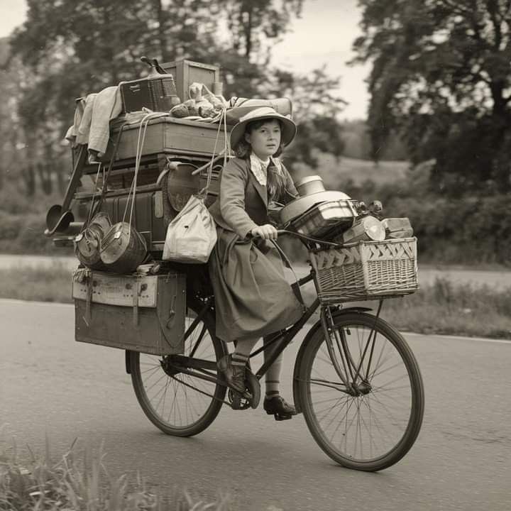 2026 Resistance Fighter. 
No cellphone. 
No automobile with tracking technology. 
No permanent address on file anywhere. 
She cycles from one hot spot to the next. 
Passing out spiritual medicine and spiritual muscle.