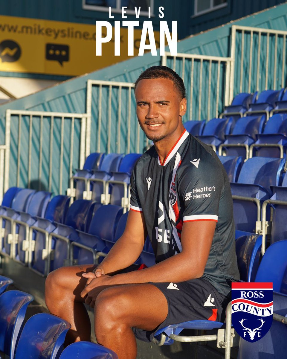 RossCounty's tweet photo. Ross County Football Club are delighted to announce the loan signing of Levis Pitan until the end of the season.
The 20-year-old central defender joins us on a loan deal from Polish top-flight side Piast Gliwice, subject to international clearance.
Levis, a product of the Sheffield United Academy, will wear the number five jersey for the Staggies.
Welcome to the Highlands, Levis!