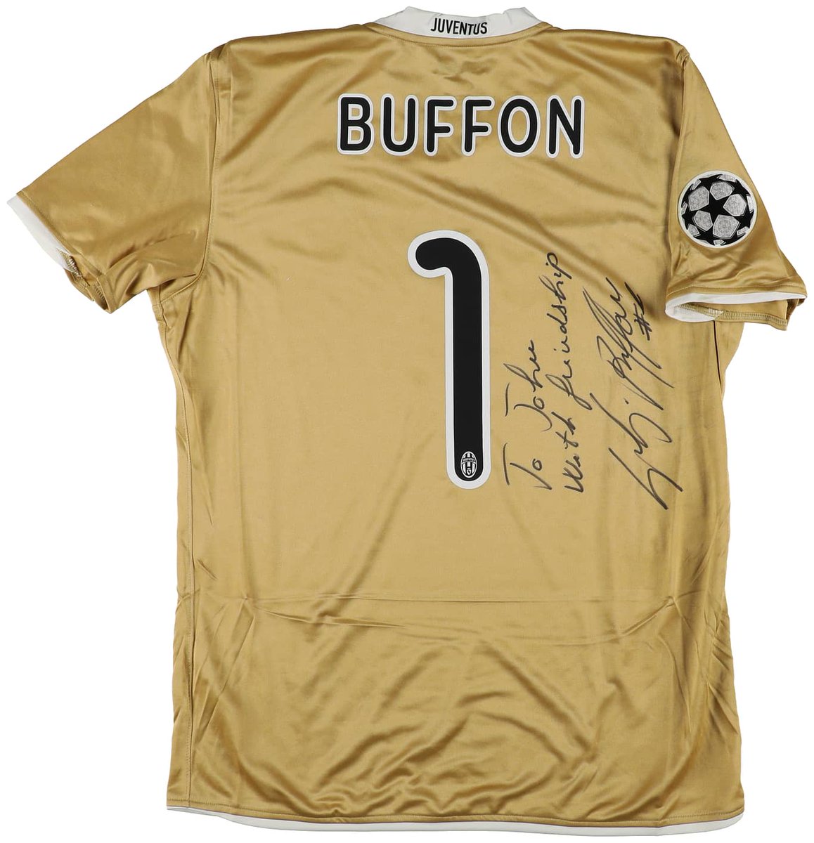 🔥 Legendary Gigi Buffon match-worn & signed Juventus gold jersey