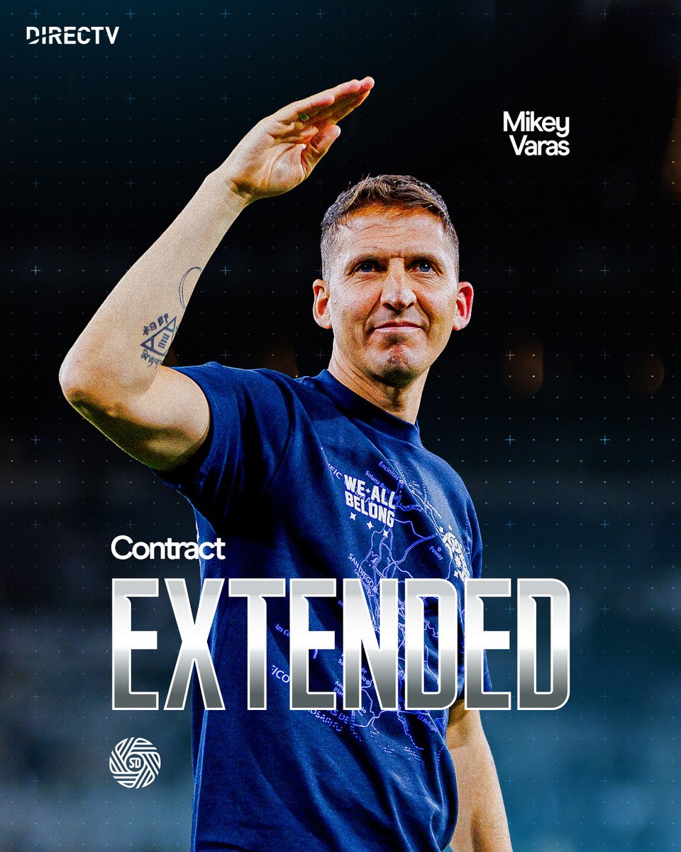 sandiegofc's tweet photo. Mikey Varas signs a multi-year extension as Head Coach of San Diego FC after a record-breaking inaugural MLS season.

🔗 https://t.co/TXpzk2STmM https://t.co/GRlH27wBL2