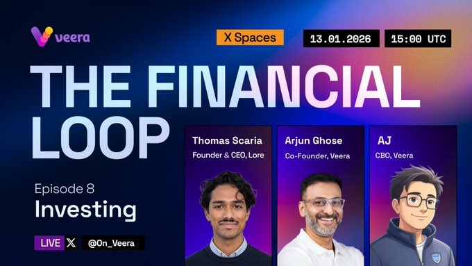 0xJoshxbt's tweet photo. Sounds like a solid episode dropping tomorrow! 

Episode 8 of *The Financial Loop* by @On_Veera dives deep into modern investing mindsets risk assessment, building real conviction, and sustainable wealth in a fully crypto-native landscape. https://t.co/EgTEhcjsxV