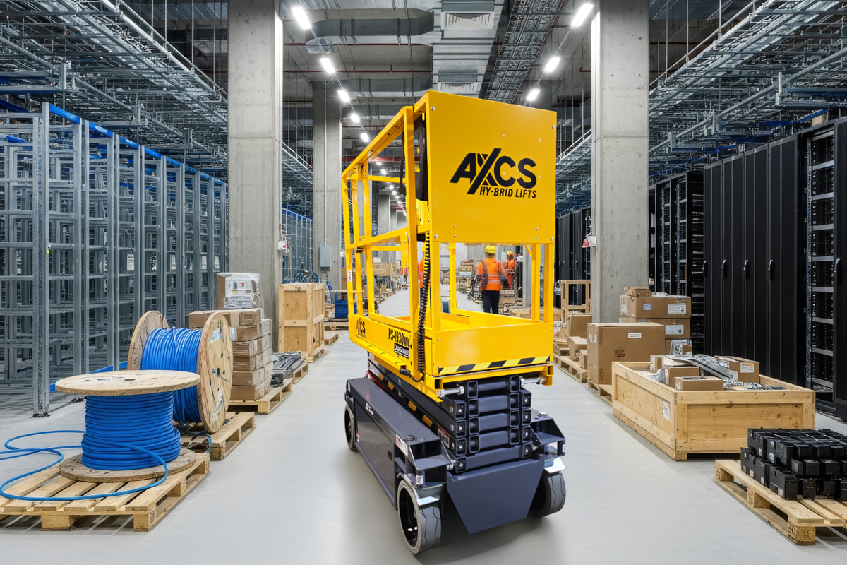 AXCS_Equipment's tweet photo. The PS-1930 = the go-to lift for data center builds.
✨ Perimeter lights
🚫 LeakGuard™ 
📏 Confined access

Built for safety. Built for productivity. Built for YOU.
👉 https://t.co/FLCItlIWpw

#DataCenterProjects #MEWPs #SafetyFirst https://t.co/ClNqqQB7CW