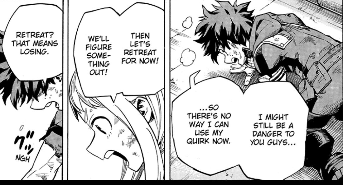 nmia3369's tweet image. It’s so interesting that Izuku had just unlocked black whip and was a potential danger to everyone but he still chose to pursue victory. Of course, he makes a plan to win safely but i do think this is still an important aspect of his character. The determination to get what