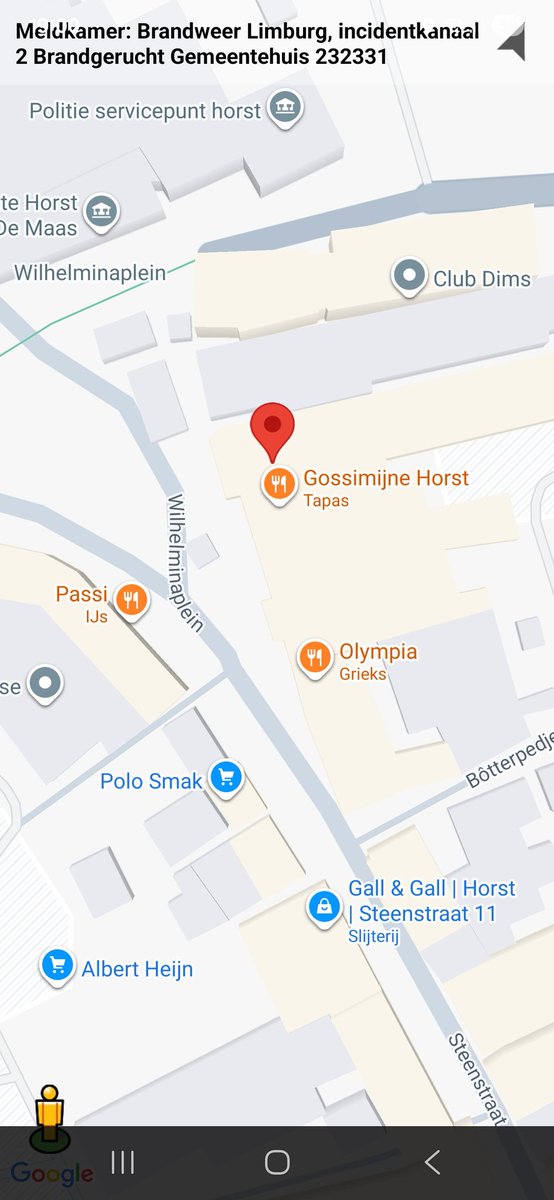 112 melding Brandgerucht bij Gemeentehuis in Horst
