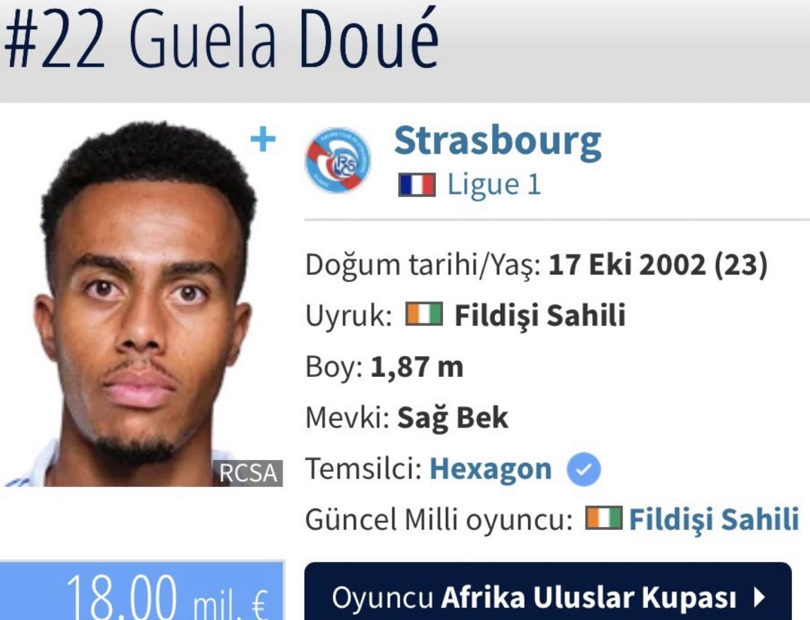 21 Temmuz 2024'te Galatasaray Yönetim Kurulu Üyesi İbrahim Hatipoğlu, Fransız sağ bek Guéla Doué'nin transferinden vazgeçtiklerini açıklamıştı. Resmi gerekçe, oyuncunun menajeri ve yakın çevresinin sürekli değişen talepleriydi; kulüple anlaşma sağlanmış olsa da süreç bu yüzden