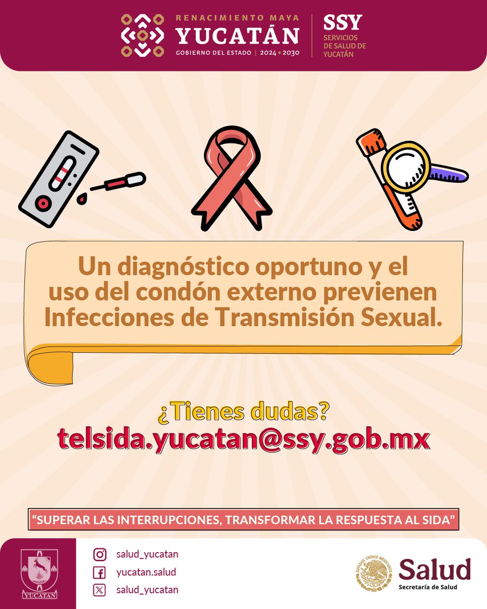salud_yucatan's tweet photo. Conoce el uso correcto del #condón externo para prevenir Infecciones de Transmisión Sexual como el #VIH, entre otras. Acude a tu unidad de salud o al #CAPASITS para recibir atención y realizarte una prueba #gratuita, #segura y confidencial. https://t.co/5Img2UE2C7