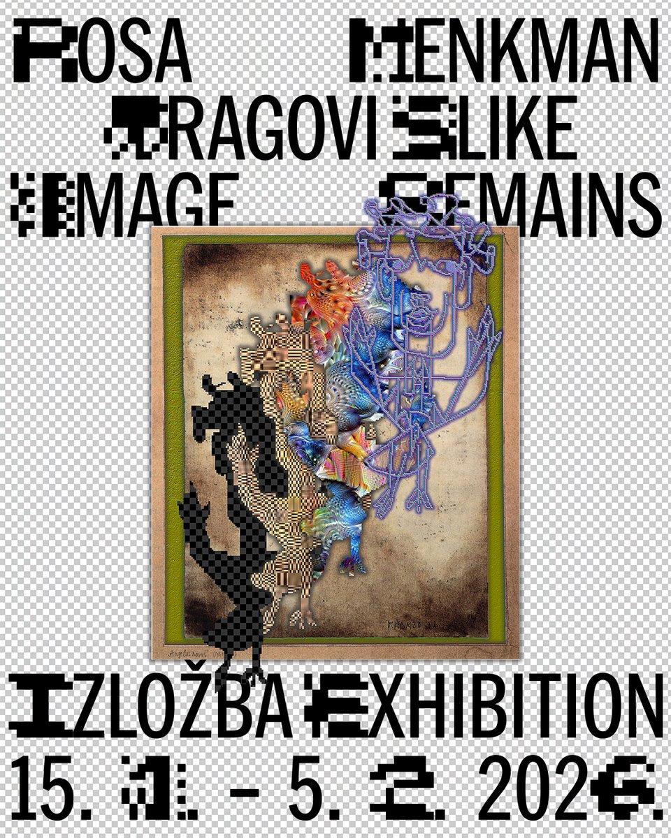 Opening this Thursday: IMAGE REMAINS, an exhibition by Rosa Menkman <a href="/_menkman/">Rosa Mǝnkmɐn</a> at Filodrammatica Gallery, Rijeka

MORE: drugo-more.hr/en/rosa-menkma…