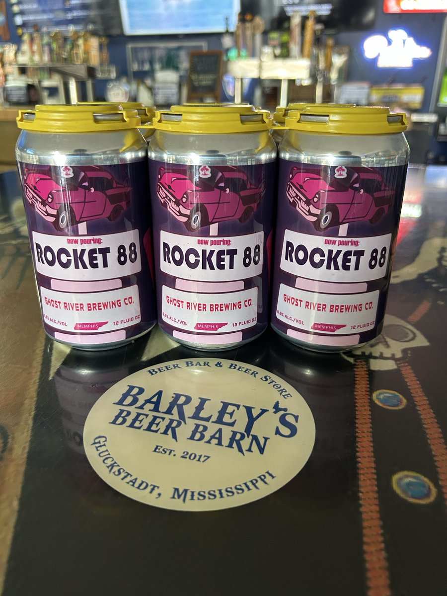 Rocket 88 Stout from ghostriverbrewing is here. This silky stout is available in cans and on tap. Come see us to stock your fridge!! 
#bestbeerstore #yourbeerstore #BBB #craftbeer #beer #pints #growlers #cigars #beerstore #seasonalbeers #giftcards #beer  #beerlovers #beerlovers