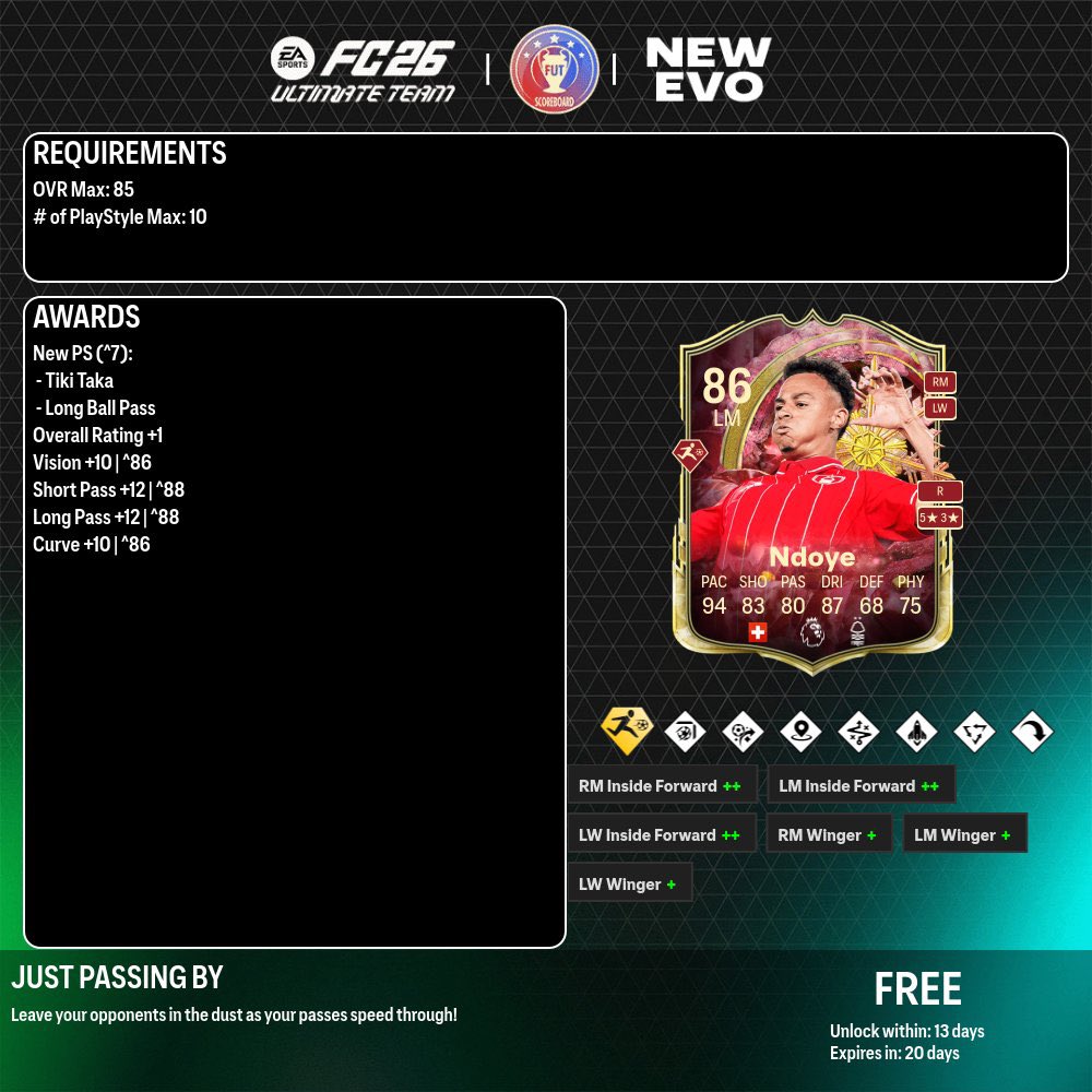 FifaUtPosting's tweet image. Lo nuevo de hoy!
- Pajor sbc
- Jakobson sbc
- pp 79+ 
- nueva evo

#FC26 #EAFC26