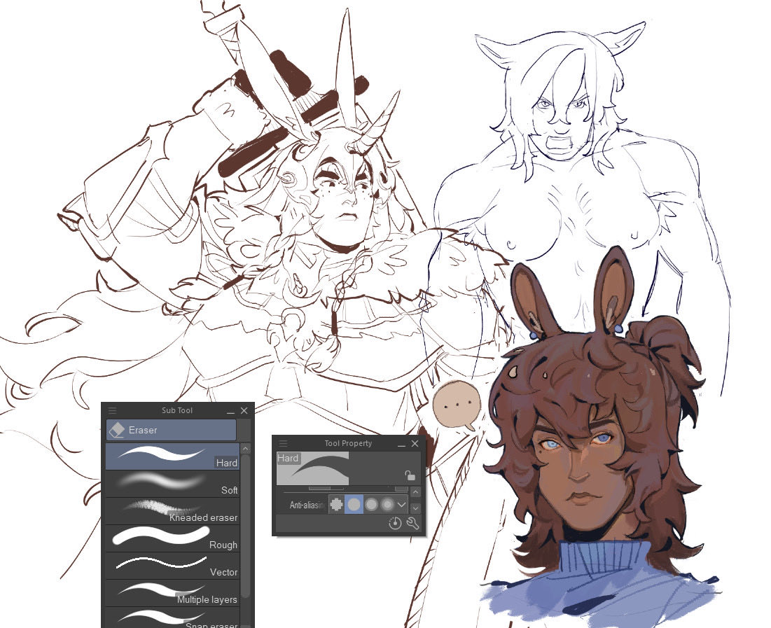 C0WPUNKY's tweet photo. drawing way too much im getting sleepy https://t.co/OMu0clYUFh