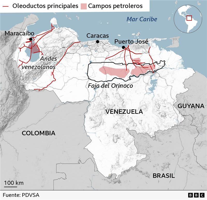 bbcmundo's tweet photo. @orovalenti @Nicole_Kolster @delcyrodriguezv @NorbertParedes 🇺🇸 EE.UU. inició el asedio a Venezuela hace semanas, pero de la justificación de la lucha antidrogas pasó a hablar del petróleo.

🇻🇪 El país sudamericano tiene las mayores reservas probadas del mundo de ese energético. 🛢️

@cjorgaz explica por qué 👉 https://t.co/mvLWd3NVjG https://t.co/l6firkkeyF