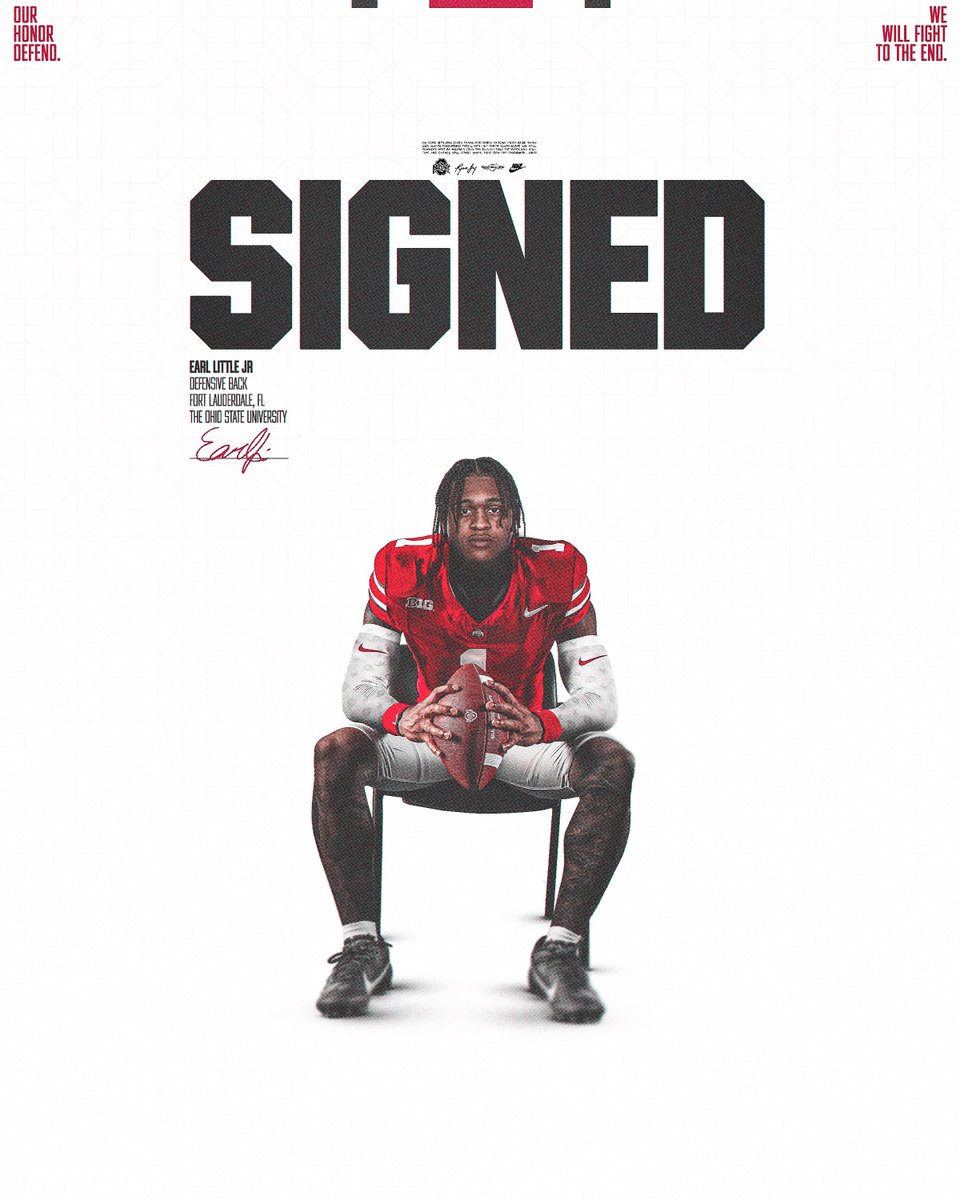 OhioStateFB's tweet image. 𝗦𝗶𝗴𝗻𝗲𝗱 𝘁𝗼 𝗧𝗛𝗘, @Earl20201 📝🌰