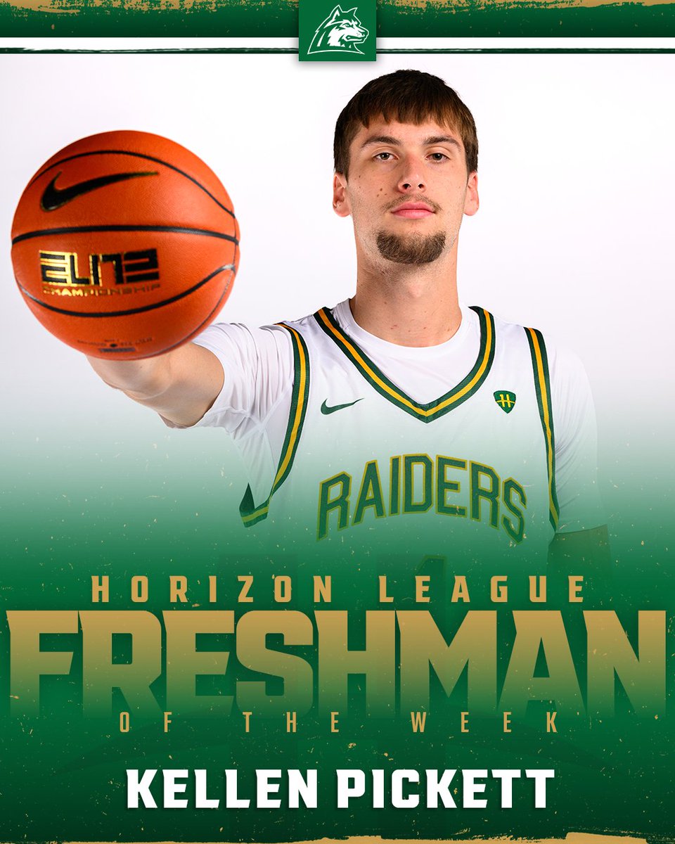 WSU_MBB's tweet photo. 𝐀𝐍𝐎𝐓𝐇𝐄𝐑 𝐎𝐍𝐄!
Kellen Pickett has been named the #HLMBB Freshman of the Week for the second straight week after averaging a double-double with a career-high 12 rebounds on Friday and career-best 18 points on Sunday.

📝: https://t.co/oIBoyUXP5F
#RaiderUP | #RaiderFamily https://t.co/sskRdBoEAe