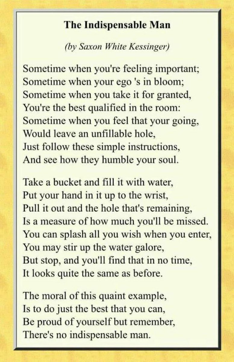 The Indispensable Man.