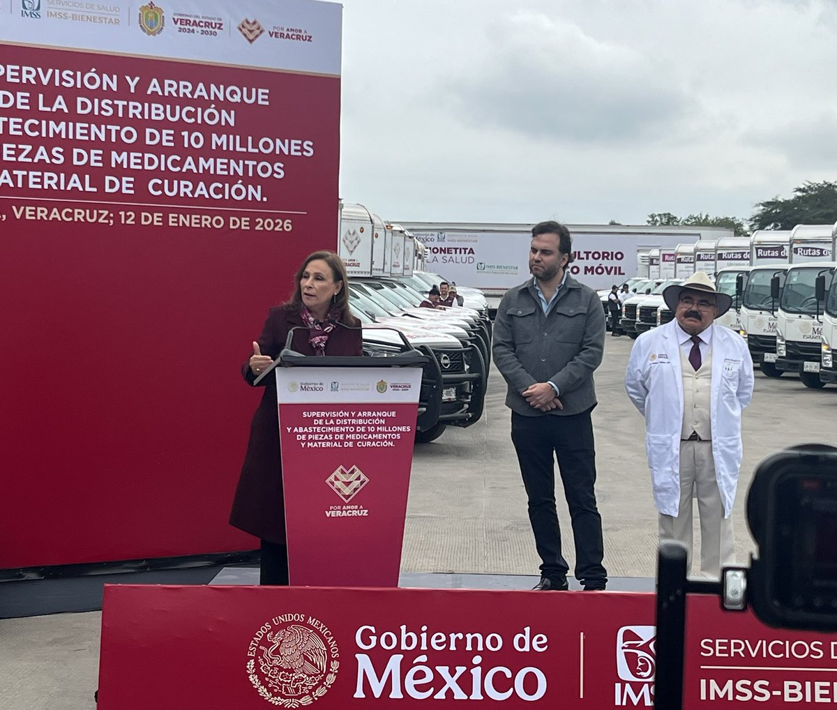 17 millones de medicamentos se distribuyeron en Veracruz, durante el año 2024, informó la Gobernadora de Veracruz <a href="/rocionahle/">Rocío Nahle</a> en la clínicas; en este momento están abastecidas al 99%, se busca esta año llegar al total.