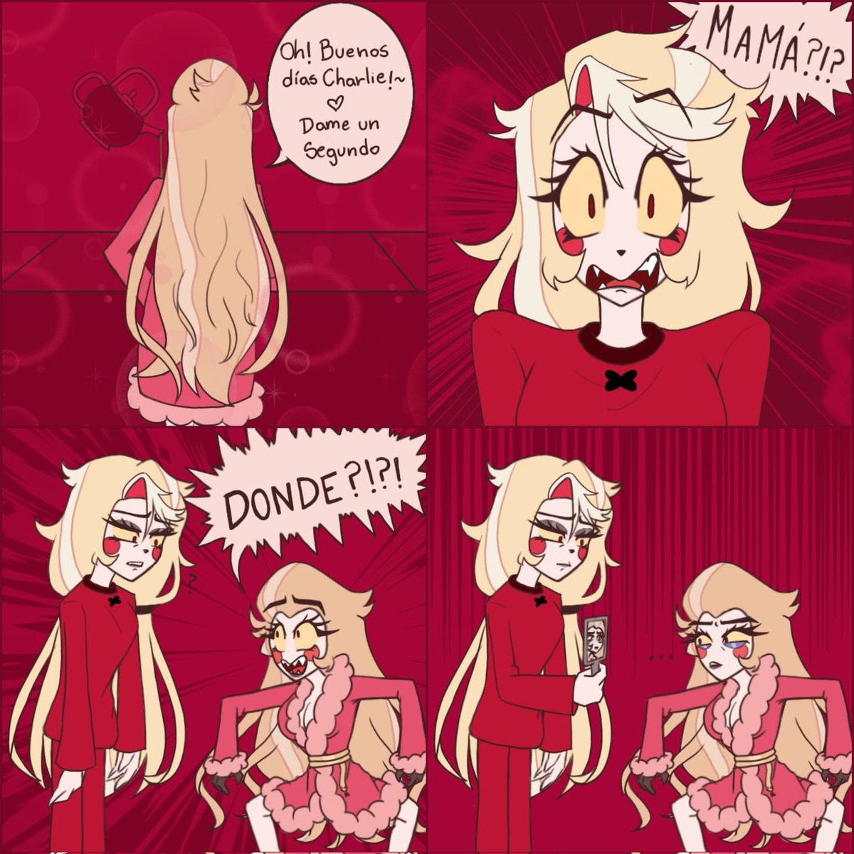 con_hmm's tweet photo. Mini comic Radioapple✨️🫡
(Estoy haciendo la parte 3 de "El nuevo plan de Alastor📻🍎" pero mientras les dejo este cortito que hice para la espera🫶🏻)

#Alastor #HazbinHotel #Radioapple #radioapplefanart #fanart #HazbinHotelFanart #LuciferMorningstar #Alastorxlucifer https://t.co/Nk7W8eK1LR