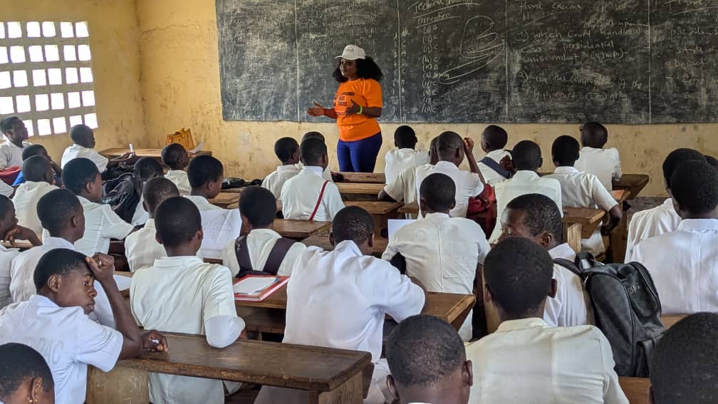 vcfoundation6's tweet photo. We continue to #CatchThemYoung by taking awareness and prevention messages into secondary and technical schools in Bangem. By engaging young people early, we equip them with life skills, promote safety, and help prevent harm before it happens. https://t.co/CpBEp0EbF6