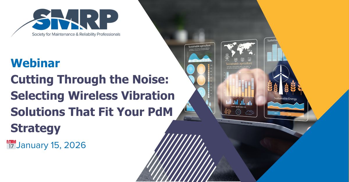 Happening Soon: Webinar - Cutting Through the Noise: Selecting Wireless Vibration Solutions That Fit Your PdM Strategy
📅 January 15, 2026 | 11:30 AM – 12:30 PM ET

Register now and gain clarity on selecting the right wireless vibration solution: lnkd.in/gHTDCkhC