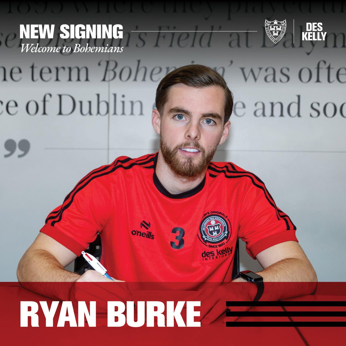 ✍️ Bohemian FC is delighted to confirm the signing of full-back Ryan Burke from Waterford: bohemians.ie/left-back-ryan… 

The 25-year-old returns to the club having played over 100 games for Waterford since his arrival there ahead of the 2023 season following a brief spell with Bohs