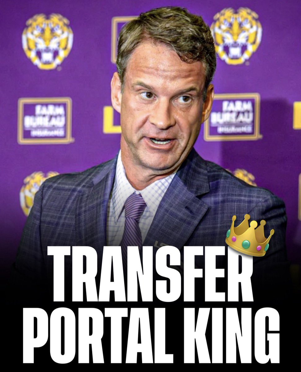 lsu_szn's tweet image. #LSU is now ranked #1 in the CFB Transfer Portal Rankings 🐯
