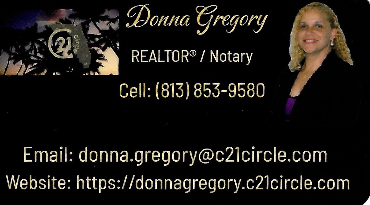 donnasellsfl's tweet photo. Available in Florida to assist Buyers and Sellers!! Referrals are greatly appreciated!!! 
Contact me at 
1 (813) 853-9580 

Thank you 😊 https://t.co/22pfhibvof
