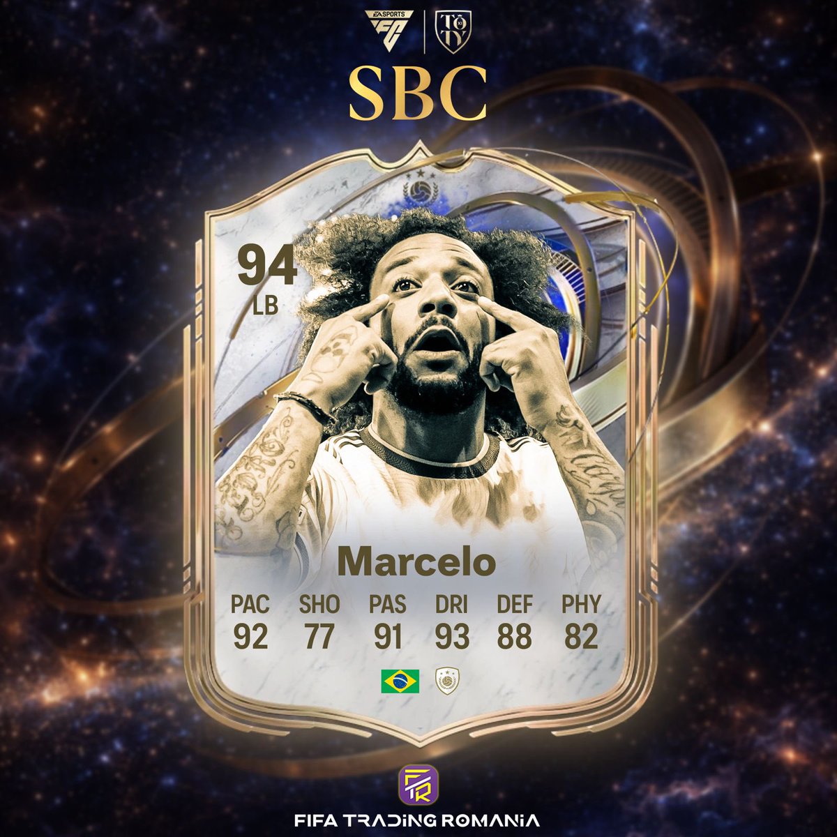 fifa_romania's tweet image. #1
The master of the left wing, Marcelo, joins TOTY Icons team in FC26, as an SBC🔹▫️
Time to save fodders😅