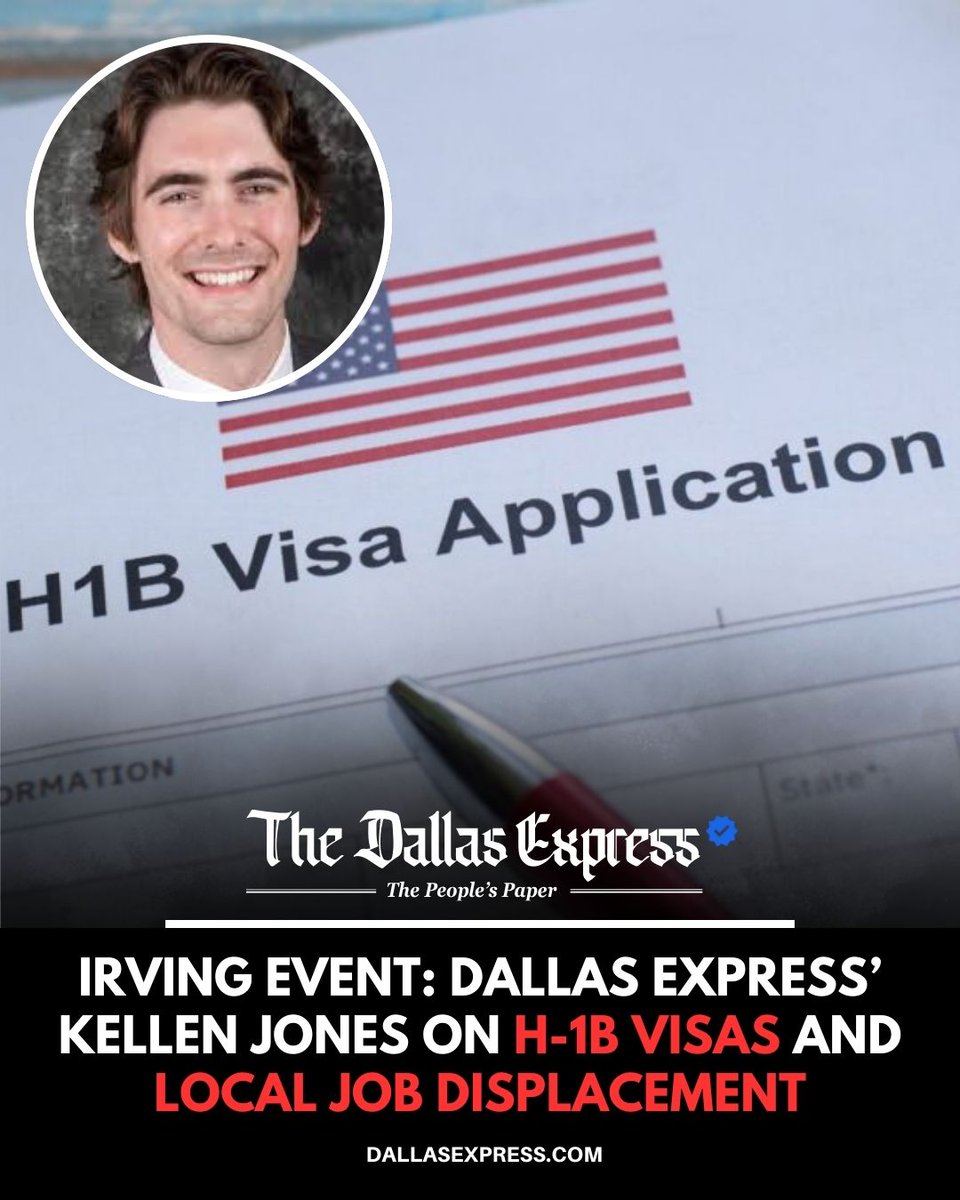H-1B VISAS HITTING TEXAS COMMUNITIES HARDER THAN YOU THINK

Senior Dallas Express investigative reporter Kellen McGovern Jones speaks Monday night in Irving on how federal visa policy, major employers, and universities are reshaping local jobs, wages, and tax dollars.

14th stop