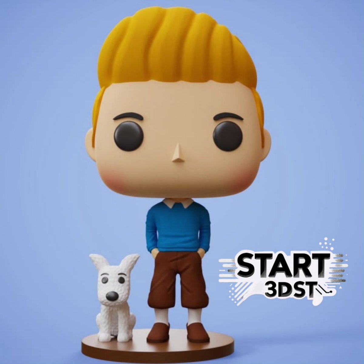 start3dst's tweet photo. Modelo for sale.
Tintin Funko-style model. This model was made possible thanks to the collaboration with @3dpopcustomz .
Thanks for your support, bro!

 #3d #anime #3dprint #manga #Tintin https://t.co/KsKAmpQzNx