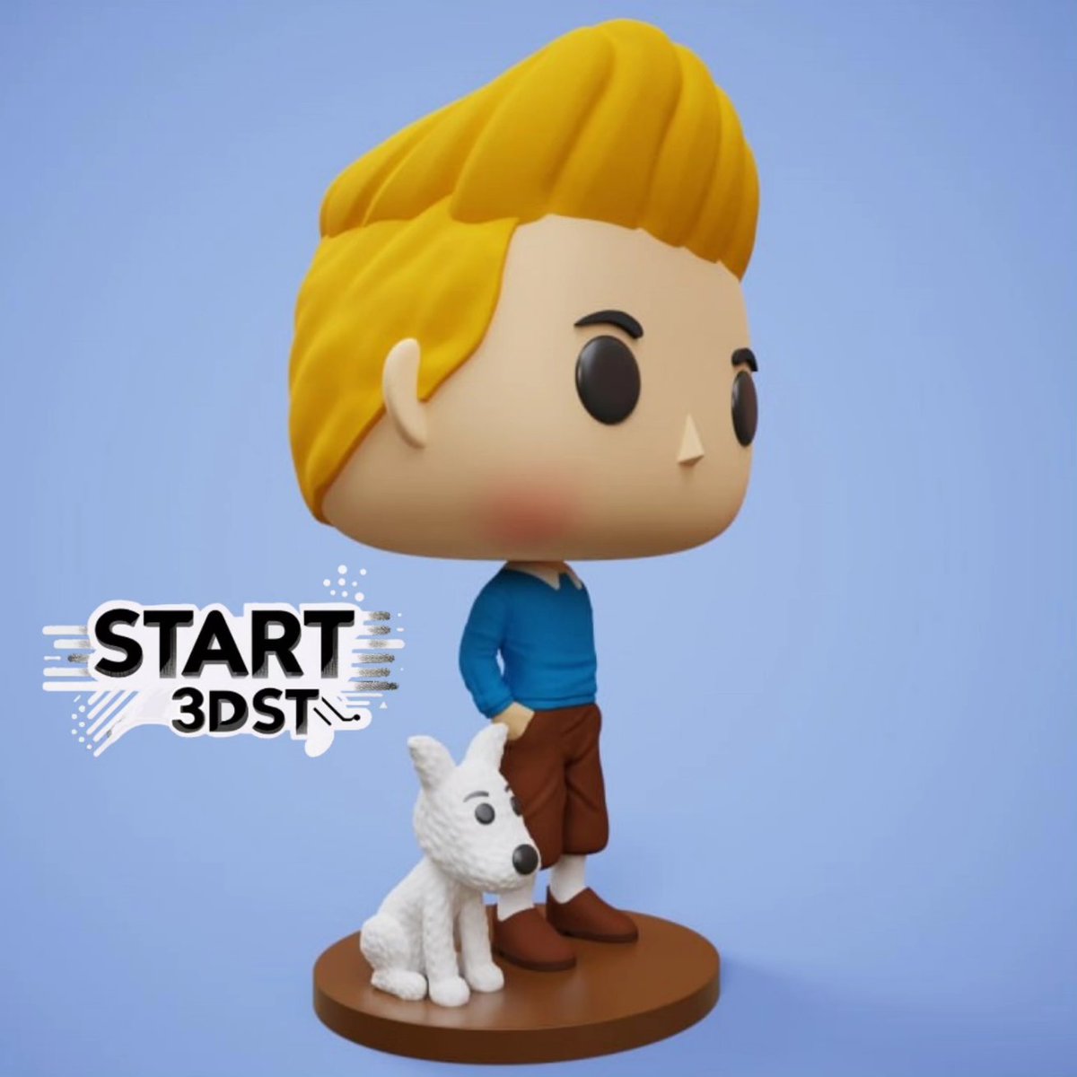 start3dst's tweet photo. Modelo for sale.
Tintin Funko-style model. This model was made possible thanks to the collaboration with @3dpopcustomz .
Thanks for your support, bro!

 #3d #anime #3dprint #manga #Tintin https://t.co/KsKAmpQzNx