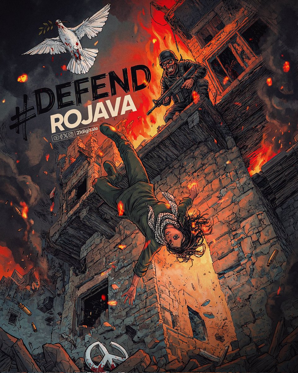 fratnadirbingl's tweet image. Taraf yok, bahane yok.
Rojava’da olan şey savaş değil;
çıplak bir insanlık suçudur.
Susma.

#ProtectRojava
#Rojava
