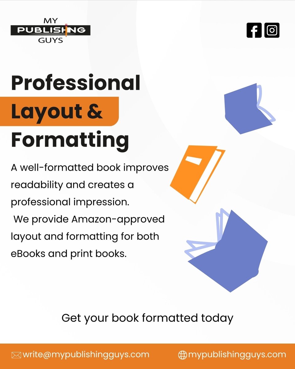GuysMy77764's tweet photo. Professional layout and formatting enhance readability and leave a lasting impression. We provide Amazon-approved formatting for both eBooks and print books.

#BookFormatting #ProfessionalLayout #SelfPublishing #AmazonKDP https://t.co/bSOC0qKwUX