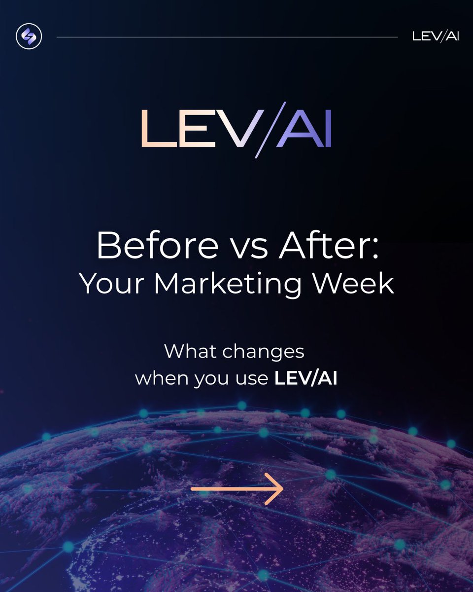 GetLevai's tweet photo. Marketing shouldn’t consume your week.
 
👉 Without LEV/AI = endless tasks.
👉 With LEV/AI = posts done in minutes.

 How much time are you ready to reclaim?
#GetLEVAI #SmallBusinessTips #AIforBusiness #LEVAI #Entrepreneurship #MarketingMadeEasy https://t.co/iYL4Z44qfm