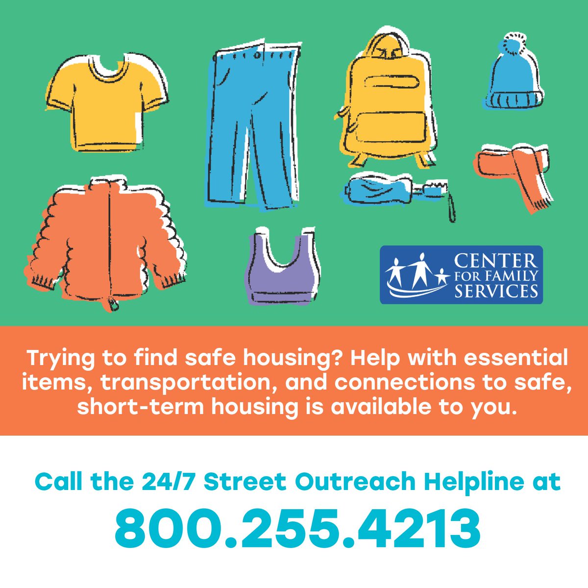 centerffs's tweet photo. Nowhere to sleep or locked out? Help is out there. 

When a young person finds themselves without a safe place to call home Center For Family Services is there to help.

To learn more about street outreach and safe housing options for youth, visit https://t.co/dV8e0PIyNC https://t.co/QdT4x6XPsy