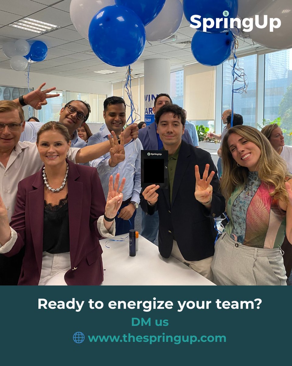 weSpringup's tweet image. Hello from SpringUp ✨
Your Team Building Partners
Energetic experiences, real team vibes, and moments worth remembering.
Stay tuned and follow us for more team moments ✨
#TeamBuildingUAE #SpringUpTeamBuilding #CorporateCulture #PeopleFirst #TeamConnection #CorporateEventsUAE