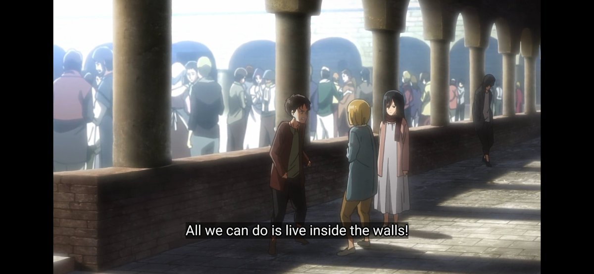 Naganik_'s tweet photo. @Rivanaot Season 1 episode 2.
From 2013.
Futur eren is in the background. https://t.co/rNCHM5pVC1