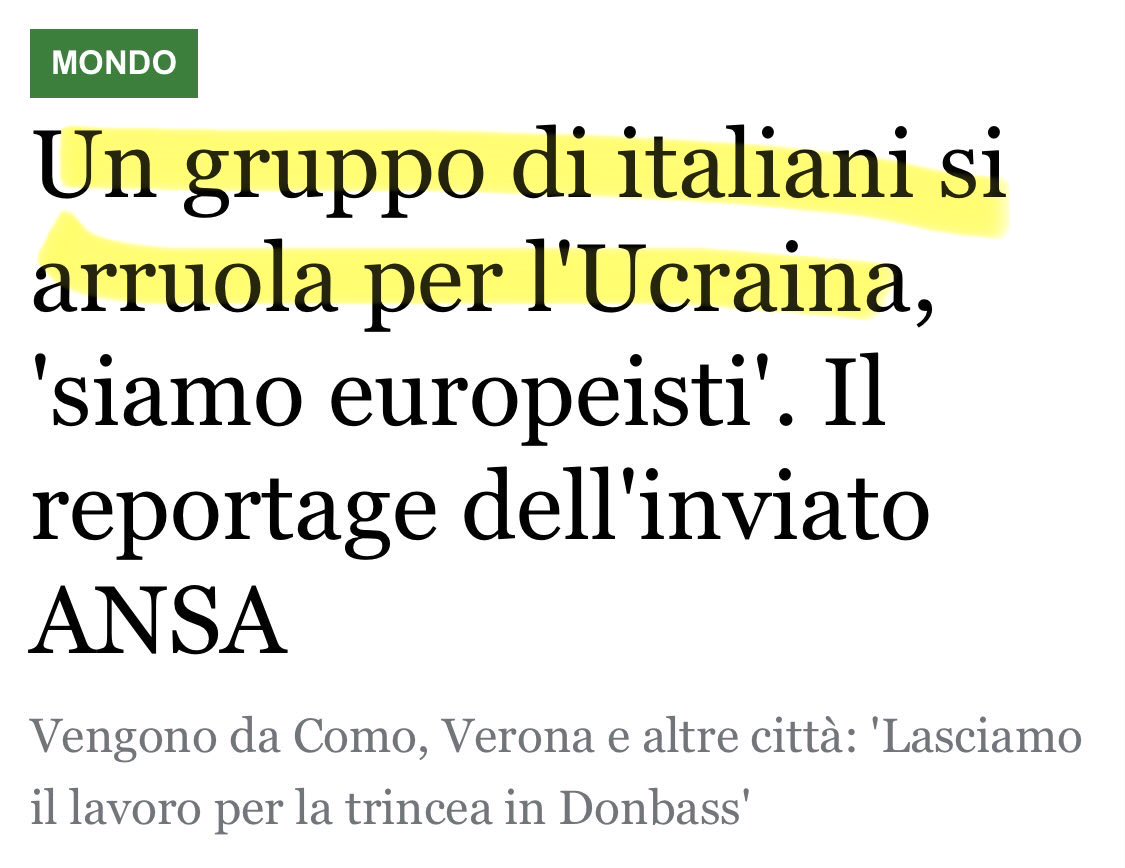 k_arsenale's tweet photo. Per #Ansa sono eroi, ma quei 20 volontari italiani sono dell’associazione filo #Ucraina #Stur, in stretta collaborazione con la #LegionInternational, un’unità militare di #Kiev composta da mercenari esteri. Il @KyivIndependent li paragona come: “Banda armata a guida criminale”. https://t.co/Myyh5oo6Yj
