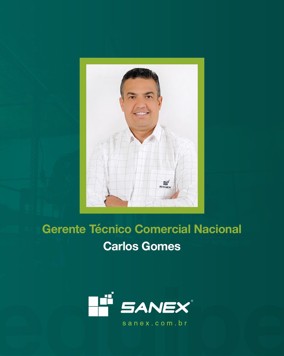 sanex_ltda's tweet photo. Temos a satisfação de anunciar a promoção do Médico-Veterinário Carlos Rodrigues Gomes a Gerente Técnico Comercial Nacional. Sua trajetória se destaca pelo conhecimento técnico, atuação estratégica e proximidade com clientes, agora em âmbito nacional. 
Parabéns pela conquista! https://t.co/8yet4xMW9T