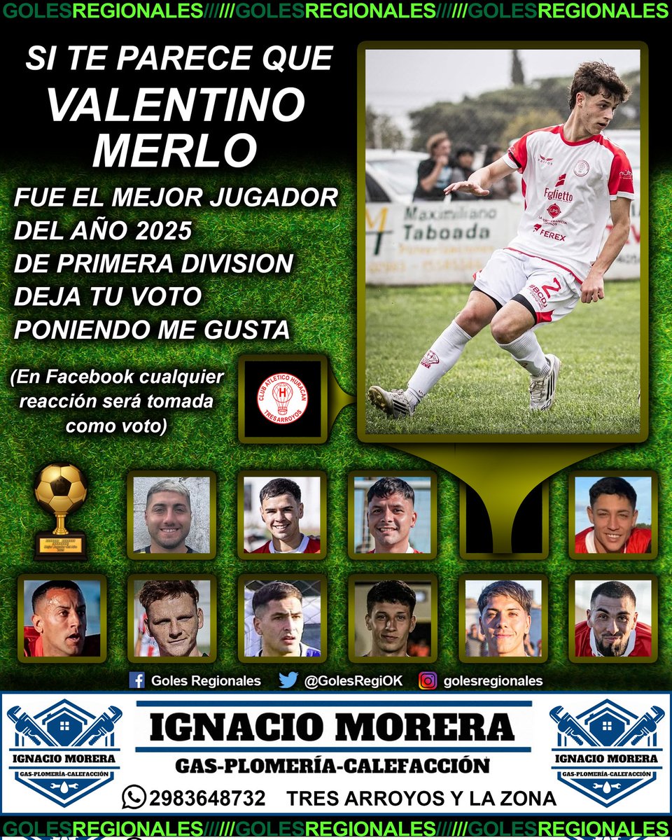 Para votar a este jugador como el mejor del año 2025 de Primera División ponele MG a esta publicación 👇👇👇