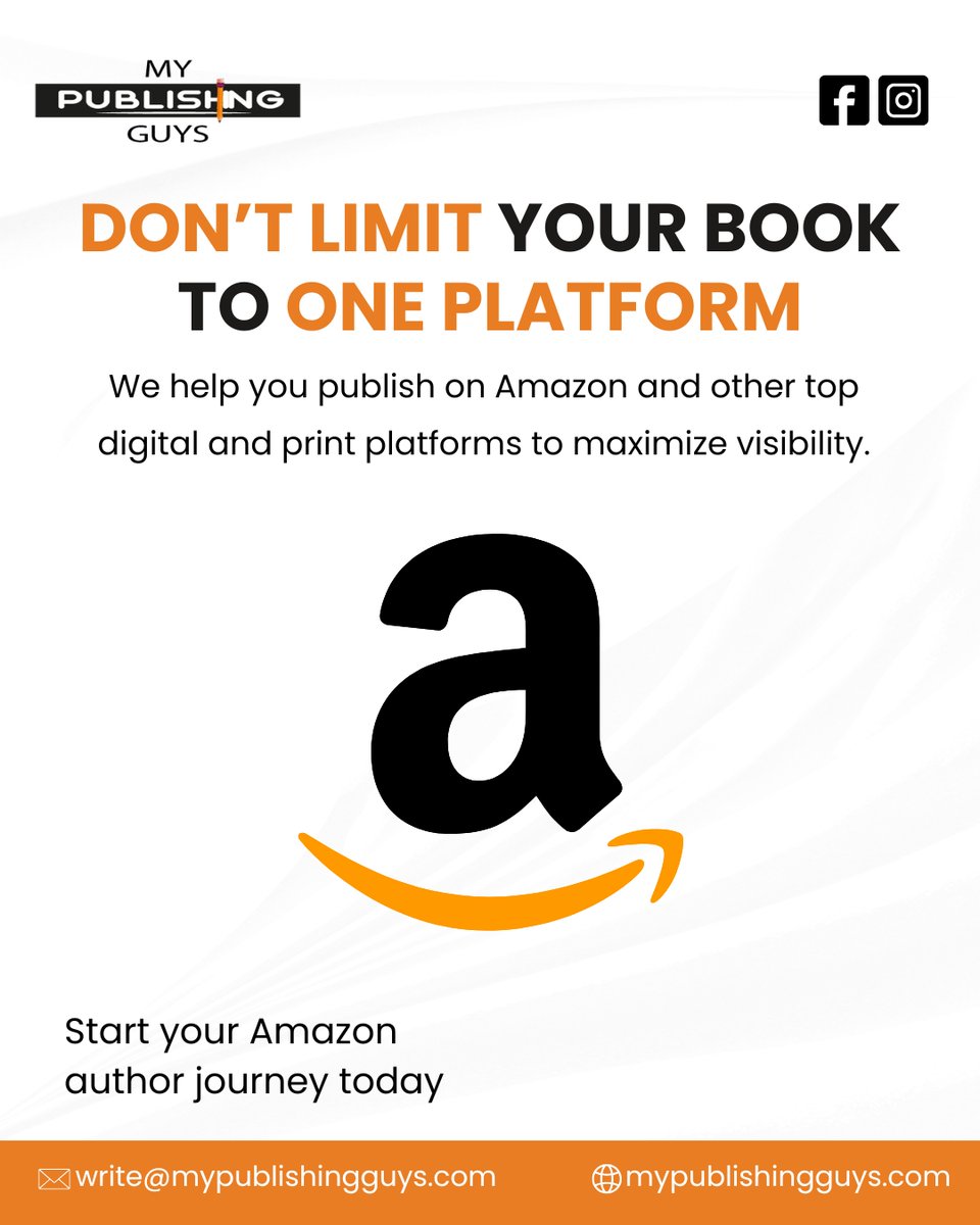 GuysMy77764's tweet photo. Don’t limit your book to one platform. We publish on Amazon and other top digital and print platforms to maximize your book’s visibility.

#BookPublishing #SelfPublishing #MultiPlatformPublishing #AuthorSupport https://t.co/jp99XK02mK