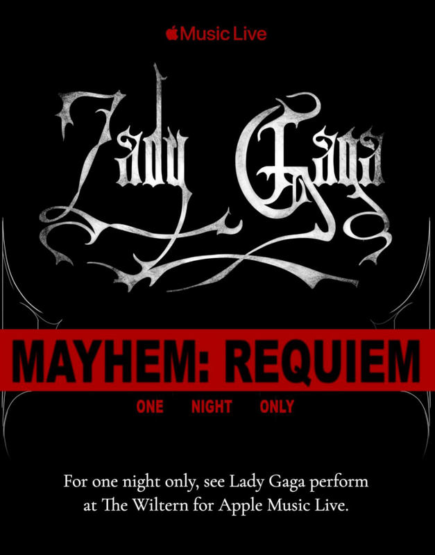 RDTLadyGaga's tweet image. 🚨 Lady Gaga apresentará um show especial "MAYHEM: REQUIEM", de apenas uma noite, no Wiltern Theatre, em Los Angeles, nesta quarta-feira (14).

A apresentação será transmitida pelo Apple Music.