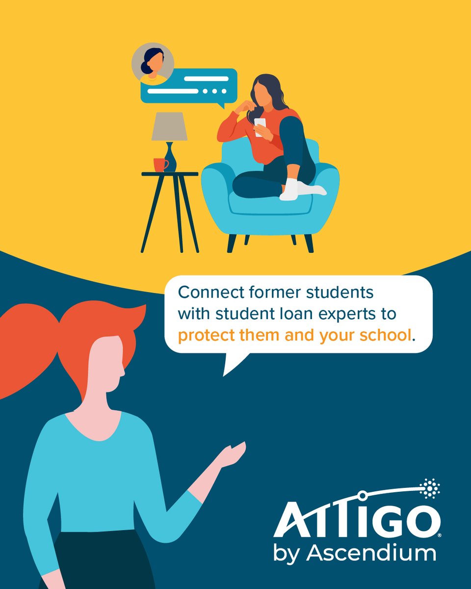 AttigoSuite's tweet photo. 📈 Rising student loan defaults = costly fallout for higher ed. 

Hiring student loan experts helps stop high CDRs, protect federal aid eligibility, and keep former students in good standing. 

#Attigo by @AscendiumEd delivers results — cost effectively. Trusted by thousands nationwide. 
 👉 https://t.co/Oux3A3lBk7