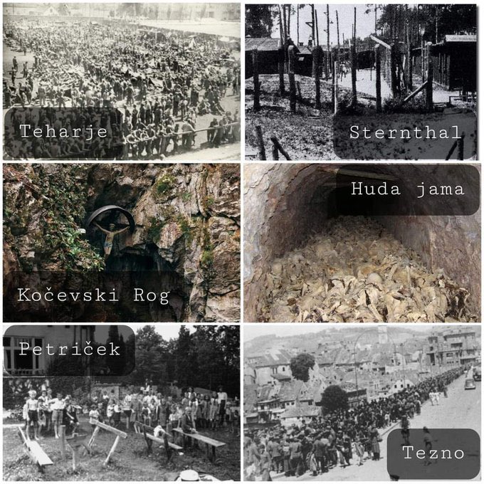 ErikaPlaninsec's tweet image. #Šterntal...🥀
#Teharje...🕯️
#KočevskiRog...🥀
#Hudajama...🕯️

Ko bodo socialisti, beri levičarji premogli toliko pietete in se bodo prišli pokloniti žrtvam komunistične revolucije na te kraje, bomo lahko rekli, da smo dozoreli... 

Bog prizanesi Sloveniji 🙏