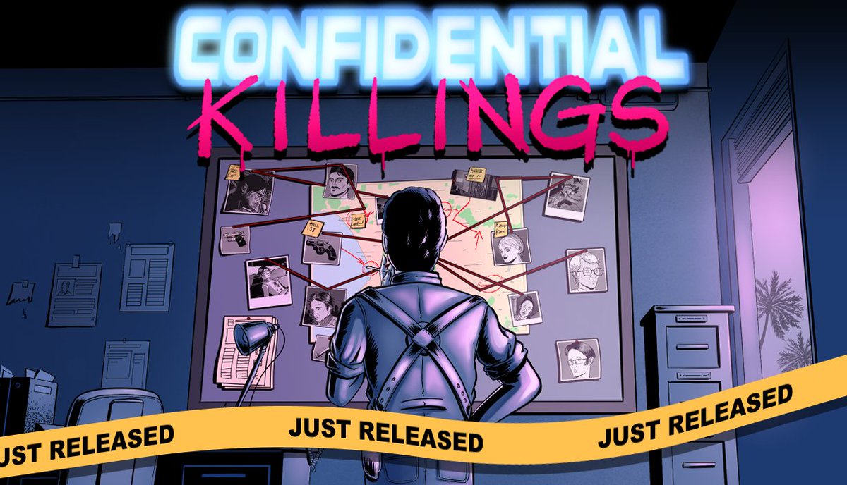 lrzbn's tweet image. Confidential Killings, the detective game I've been working on with @GamesBrane, has just been released! 🔍

A series of murders in the glitzy world of show business, all connected to reveal a bigger mystery... 🕵️