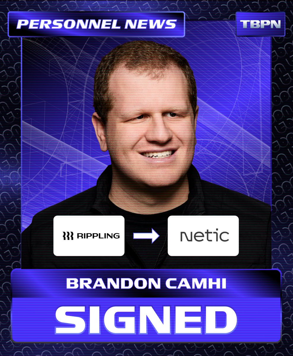 tbpn's tweet photo. BREAKING: Rippling’s Head of Marketing is joining Netic as COO https://t.co/WRjPWDU6yd