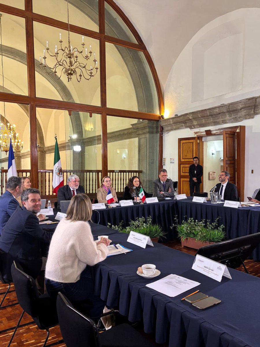 FranciaenMexico's tweet photo. Concluye la secuencia protocolaria del COE de la MUFRAMEX, pilar de la cooperación científica y académica entre 🇫🇷y 🇲🇽.

Tras un 2025 marcado por webinarios, alianzas universitarias y proyectos de largo alcance, 2026 se abre a nuevas iniciativas en el marco del Bicentenario. https://t.co/Eg9qmvCAJO
