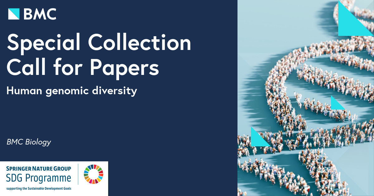 ikingjordan's tweet photo. Call for papers: I am editing the @BMCBiology Collection on Human genomic diversity together with colleagues @SFatumo and @WKutanan. Diversity is our genome's greatest story – tell your chapter in BMC Biology!

https://t.co/b7JsGtEOZM https://t.co/KXI165zHGd